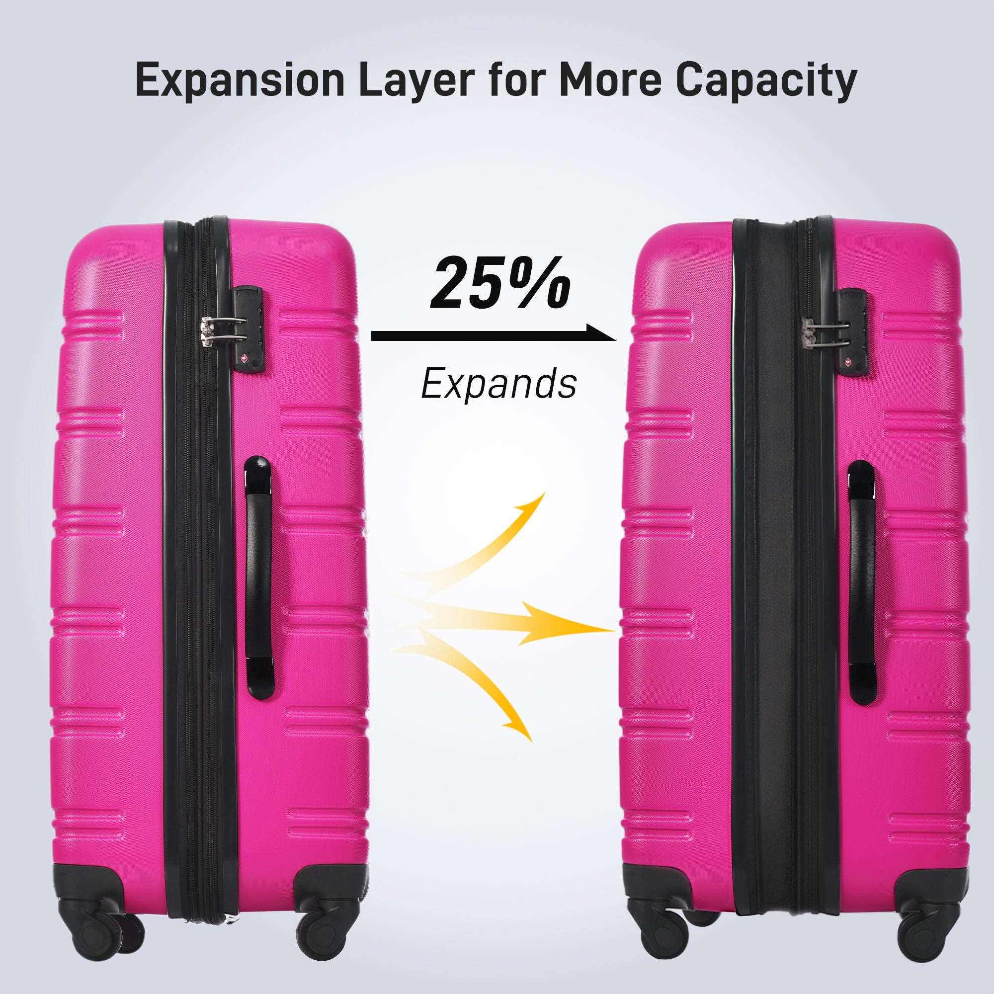 4-Piece Hardshell Luggage Set with Bag & TSA Lock