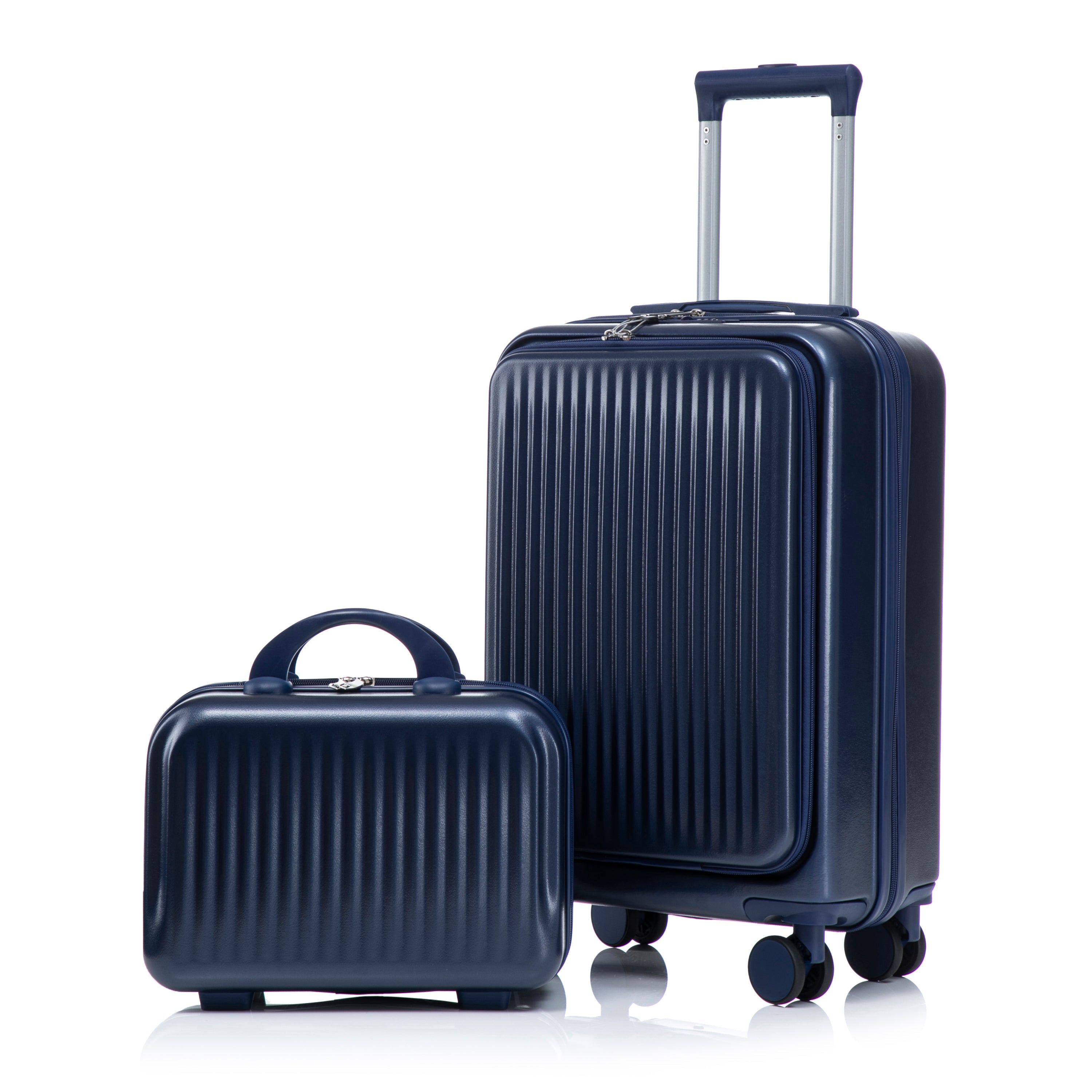 ABS Spinner Luggage Set with Combination Lock - Navy