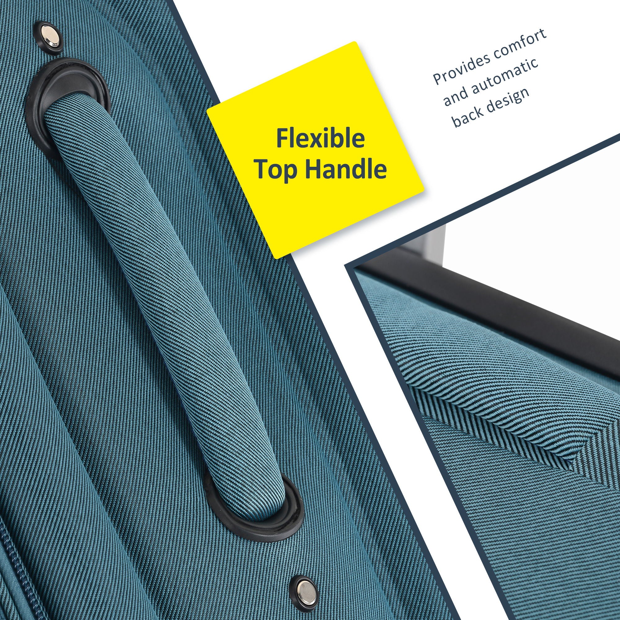 3-Piece Lightweight Expandable Softside Spinner Luggage Set