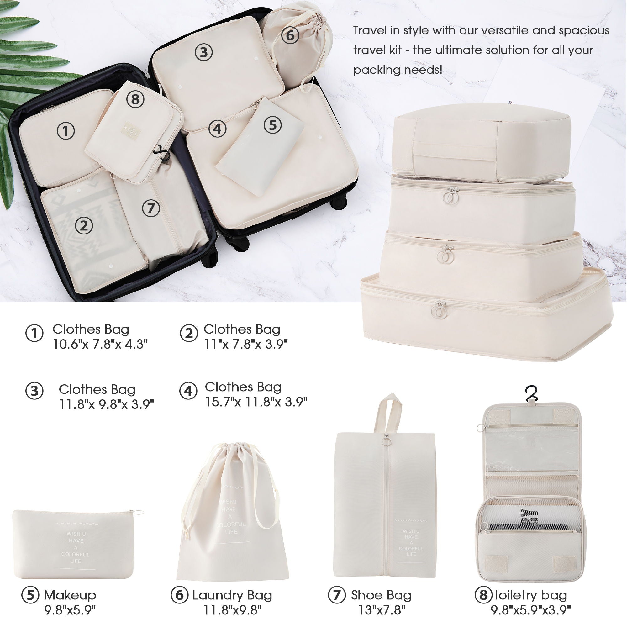 4-Piece Hardshell Luggage Set with Bag & TSA Lock