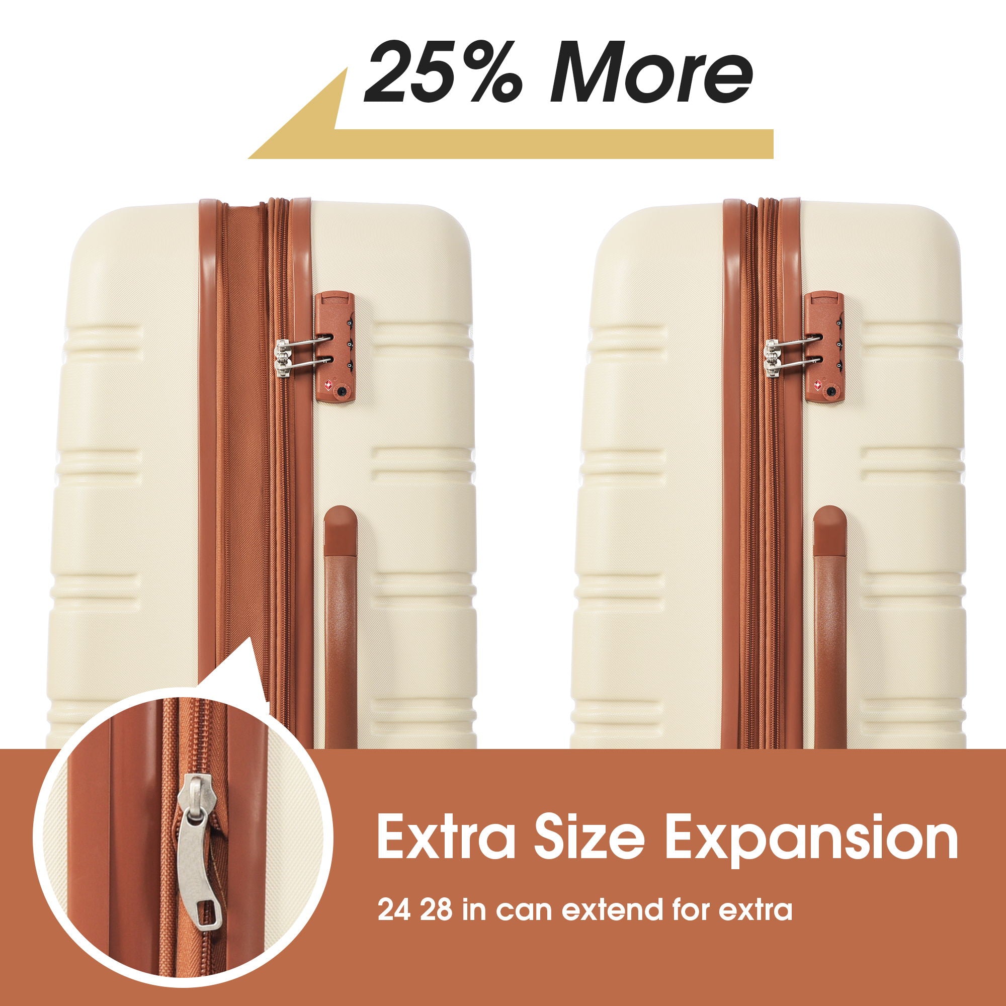4-Piece Hardshell Luggage Set with Bag & TSA Lock