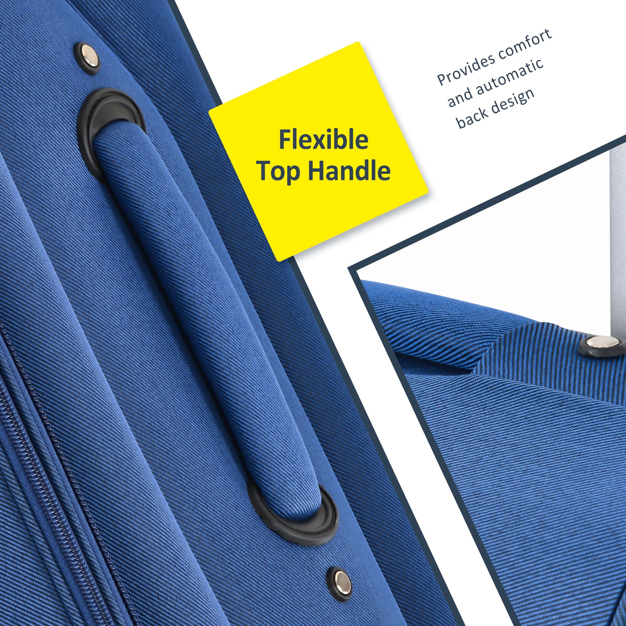 3-Piece Lightweight Expandable Softside Spinner Luggage Set
