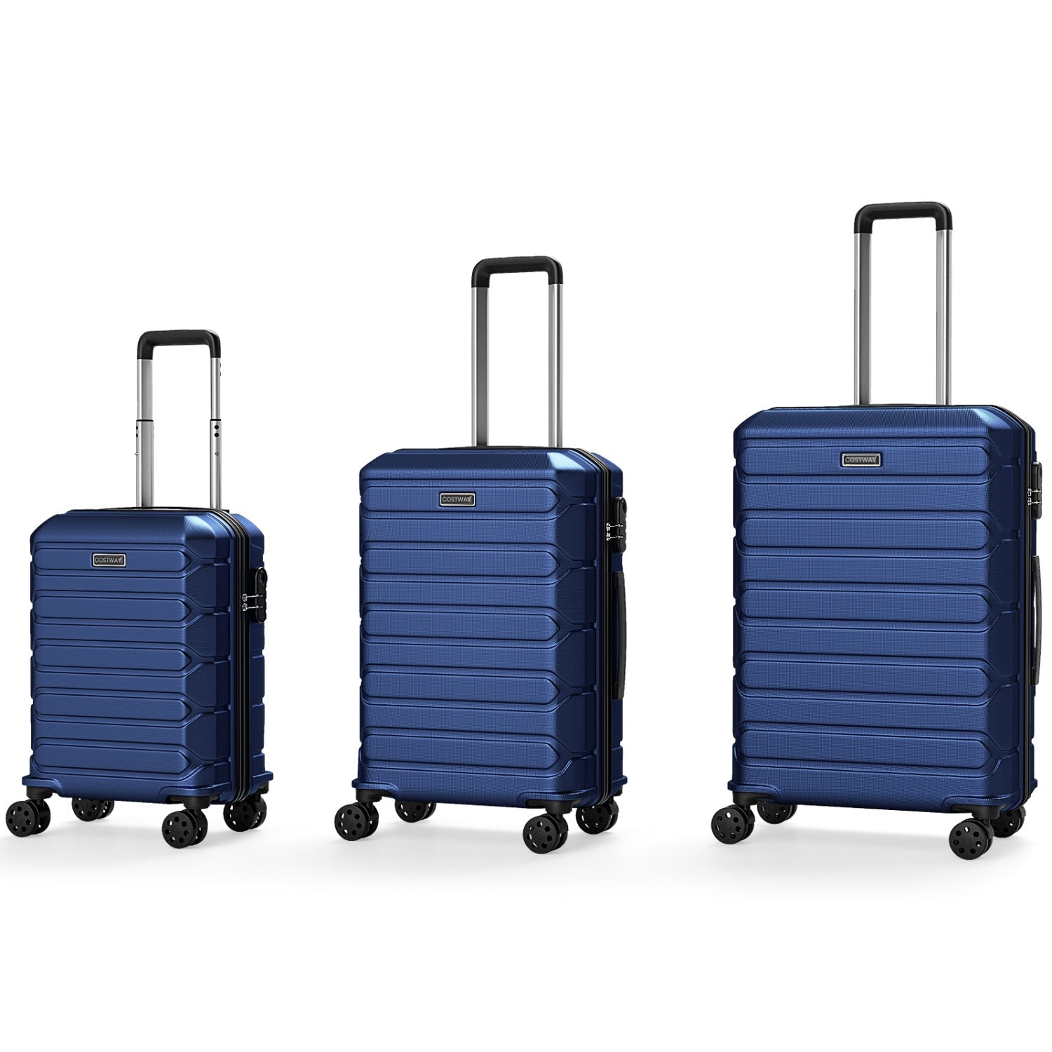 3-Piece Lightweight Hardside Luggage Set with 8 Spinner Wheels