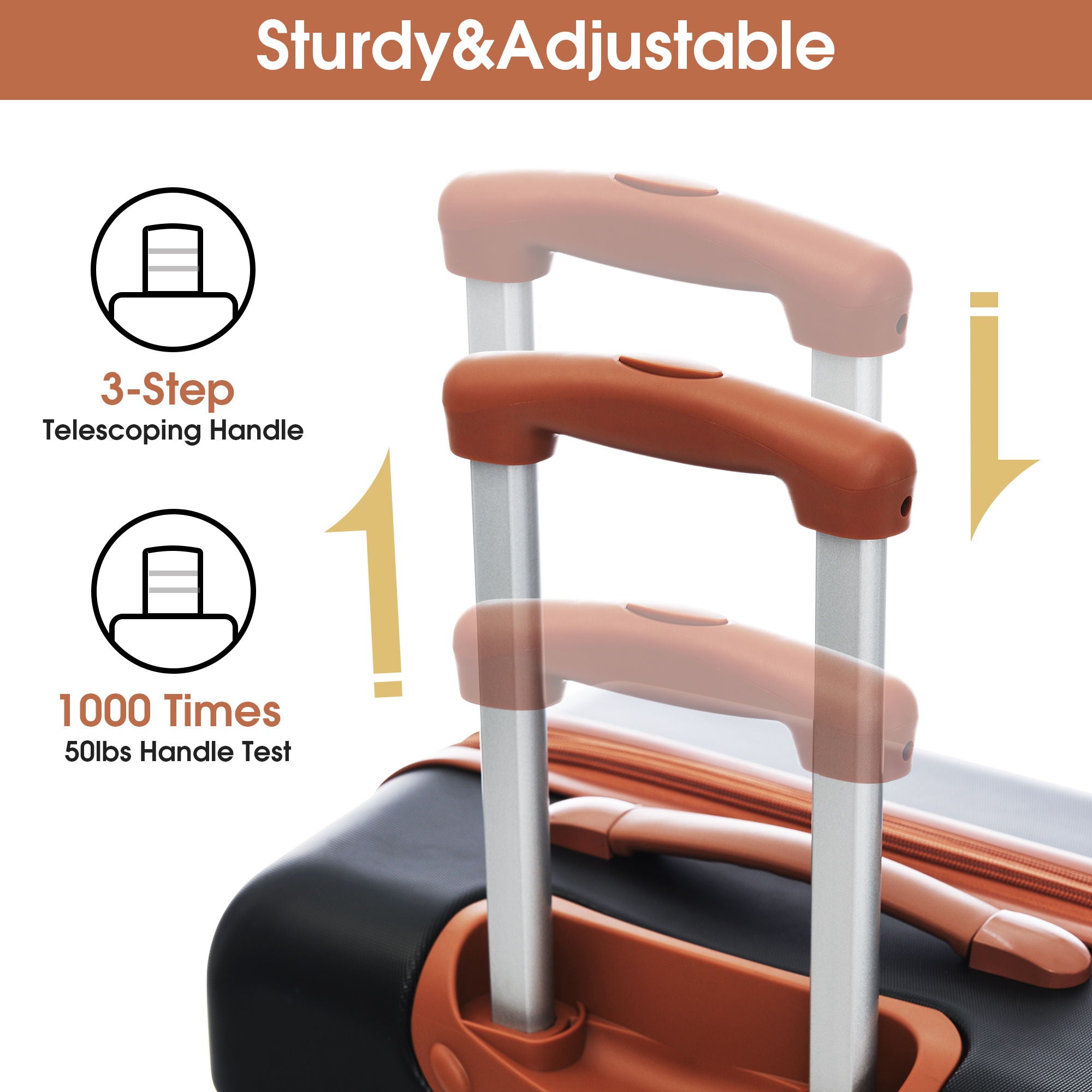 4-Piece Hardshell Luggage Set with Bag & TSA Lock