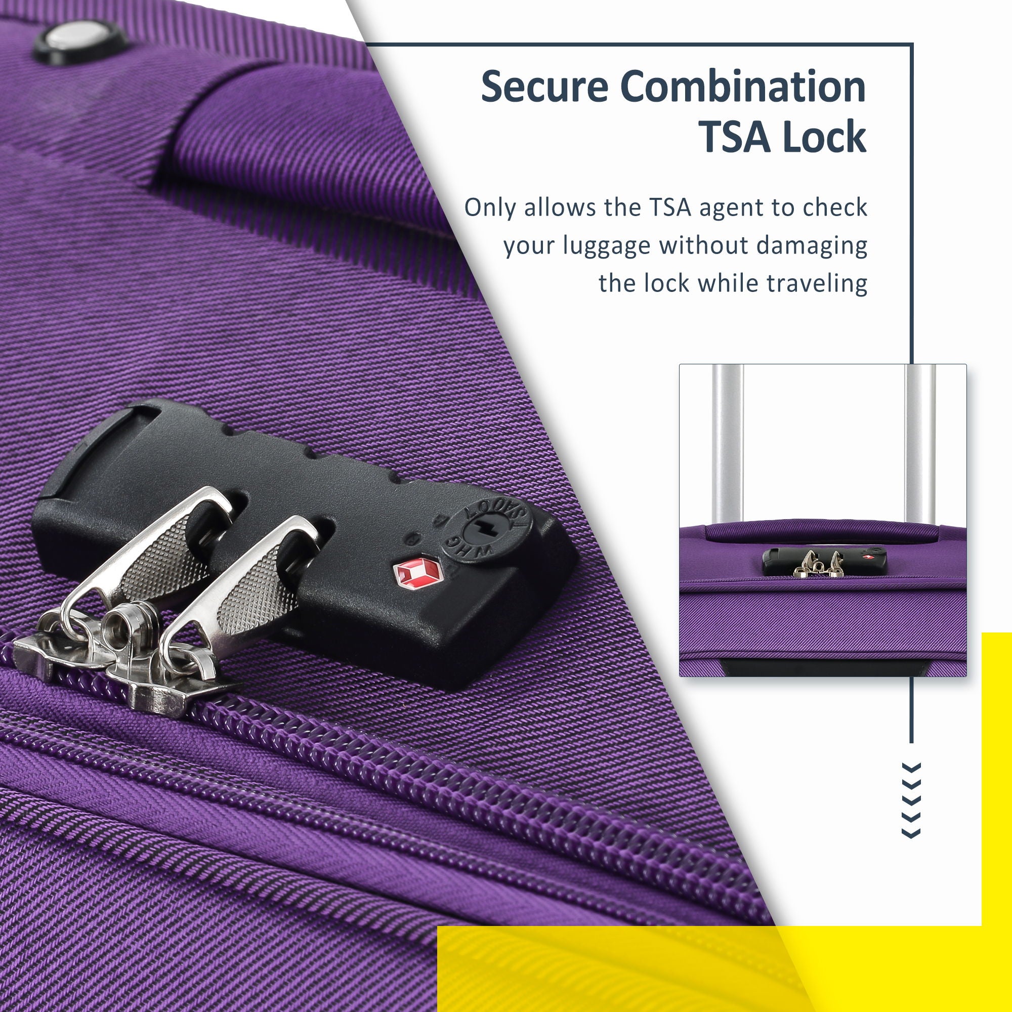 3-Piece Lightweight Expandable Softside Spinner Luggage Set
