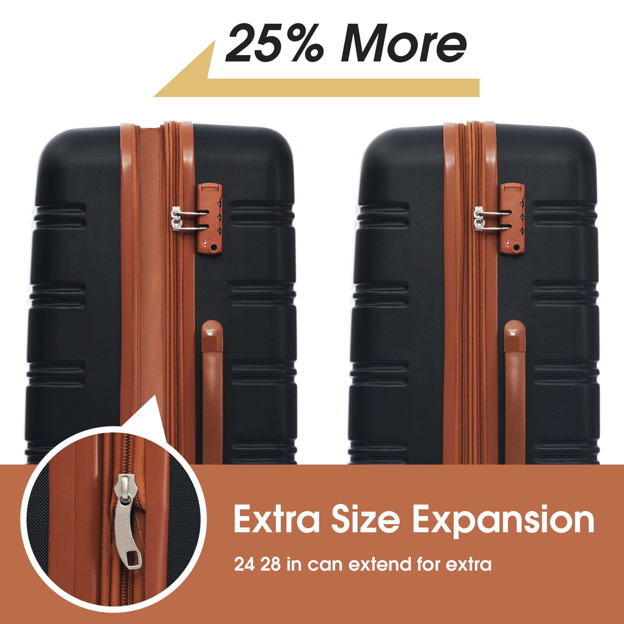 4-Piece Hardshell Luggage Set with Bag & TSA Lock