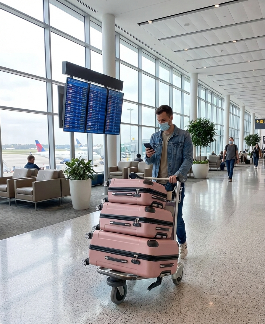 3-Piece Hardshell Spinner Luggage Set with TSA Lock
