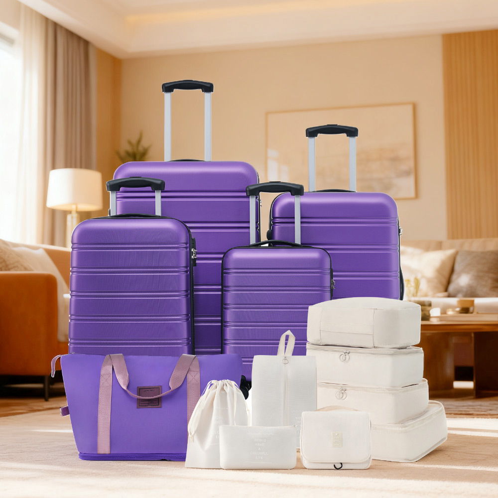 4-Piece Hardshell Luggage Set with Bag & TSA Lock