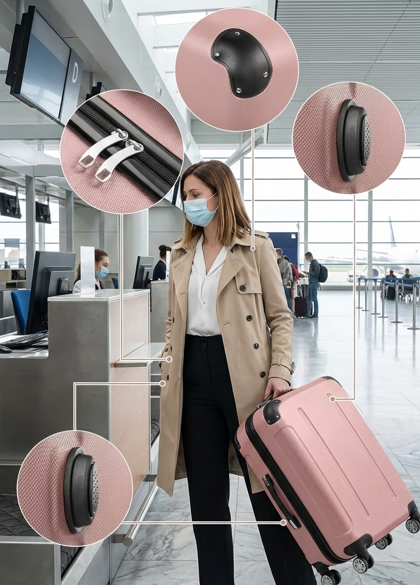 3-Piece Hardshell Spinner Luggage Set with TSA Lock