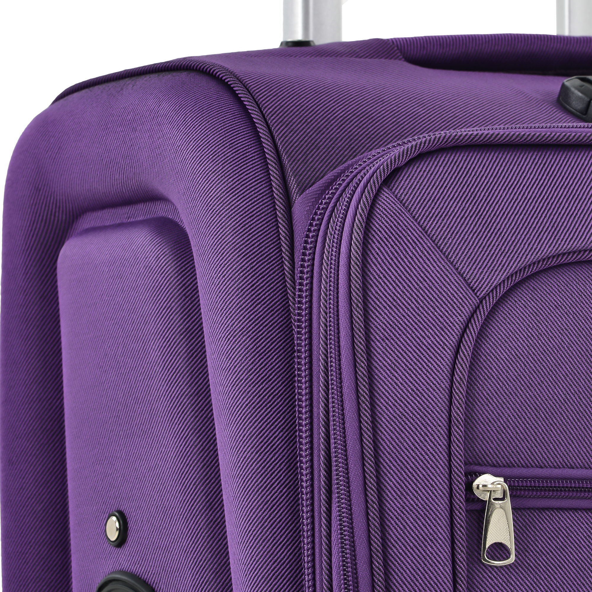 3-Piece Lightweight Expandable Softside Spinner Luggage Set