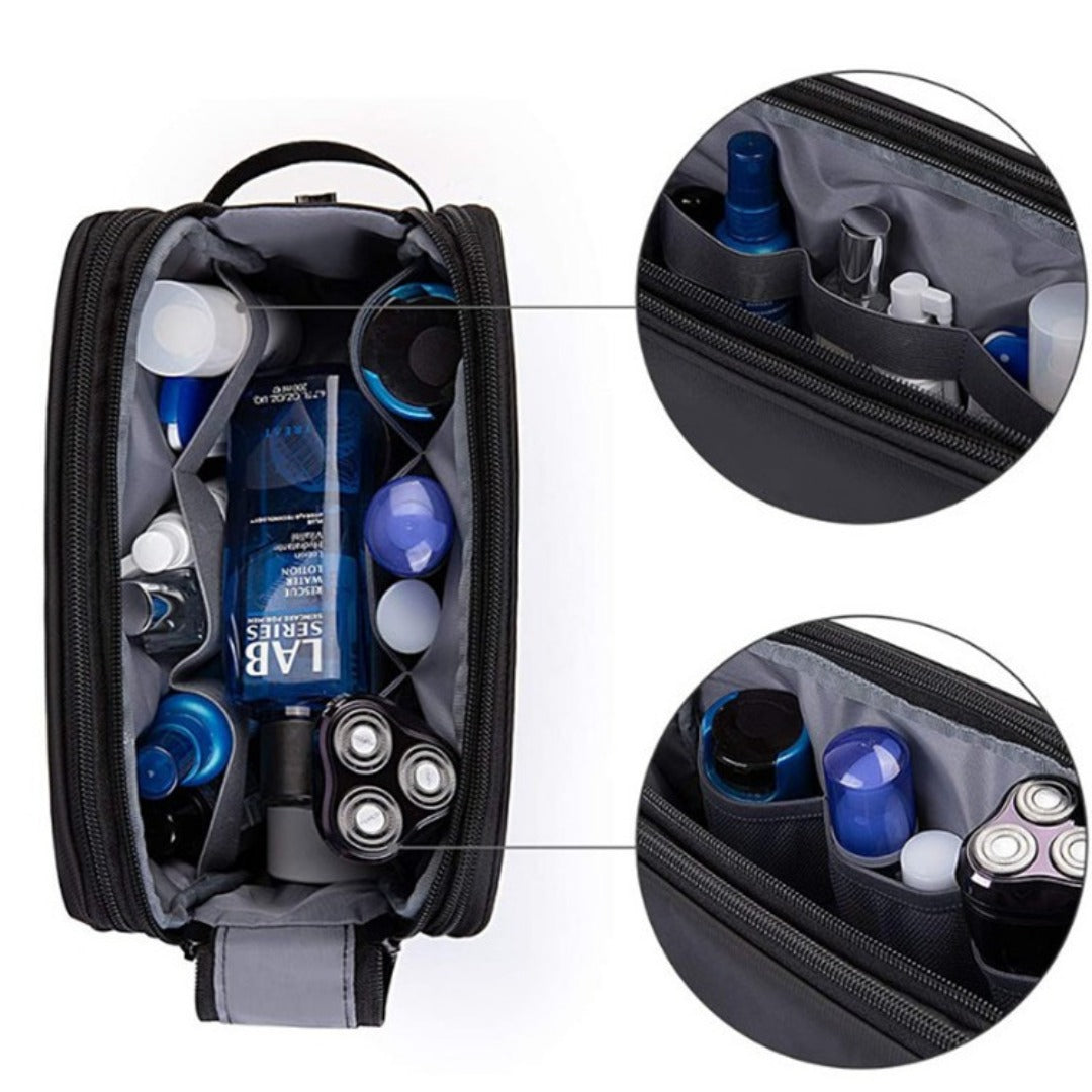 Unisex Waterproof Toiletry Bag with Compartments