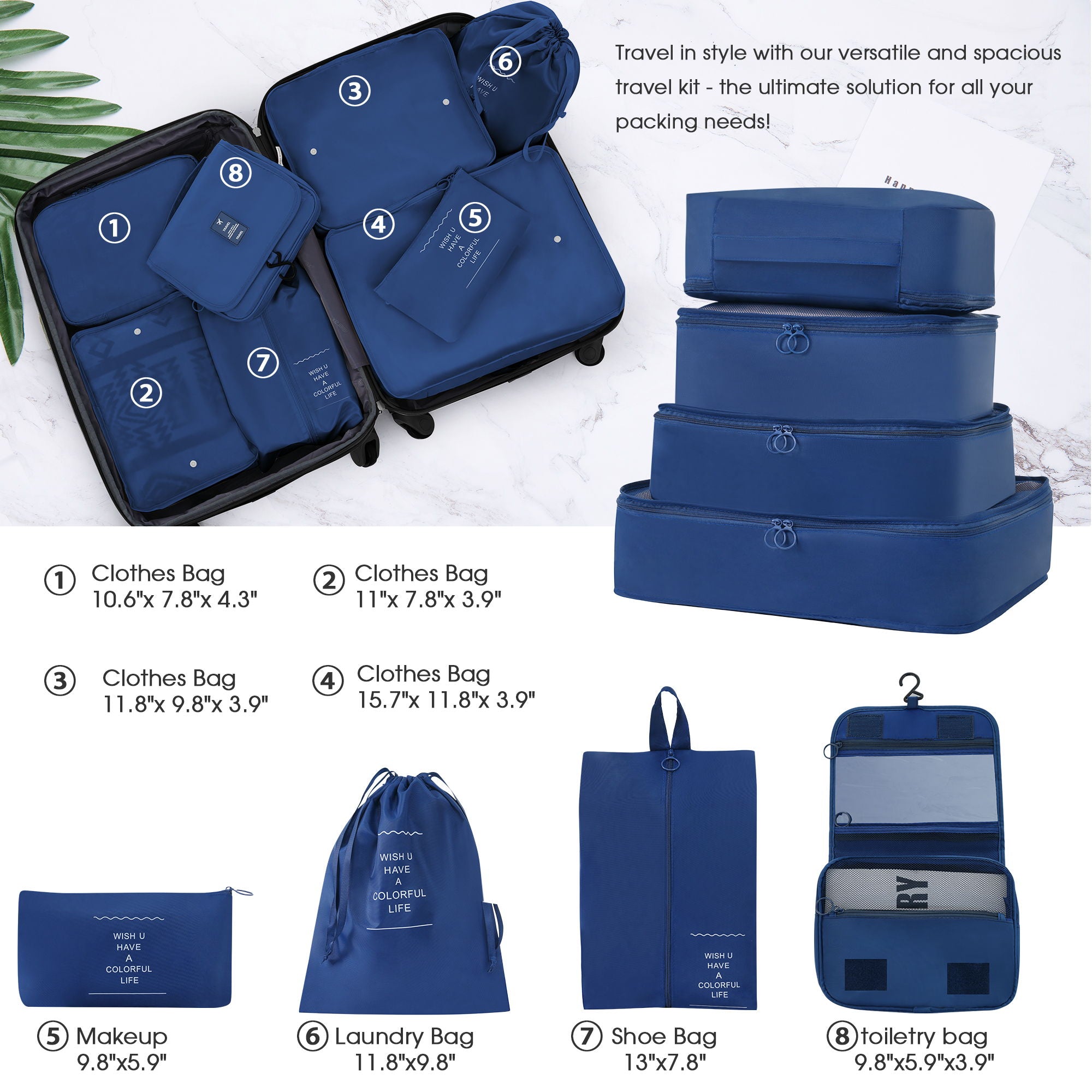 4-Piece Hardshell Luggage Set with Bag & TSA Lock