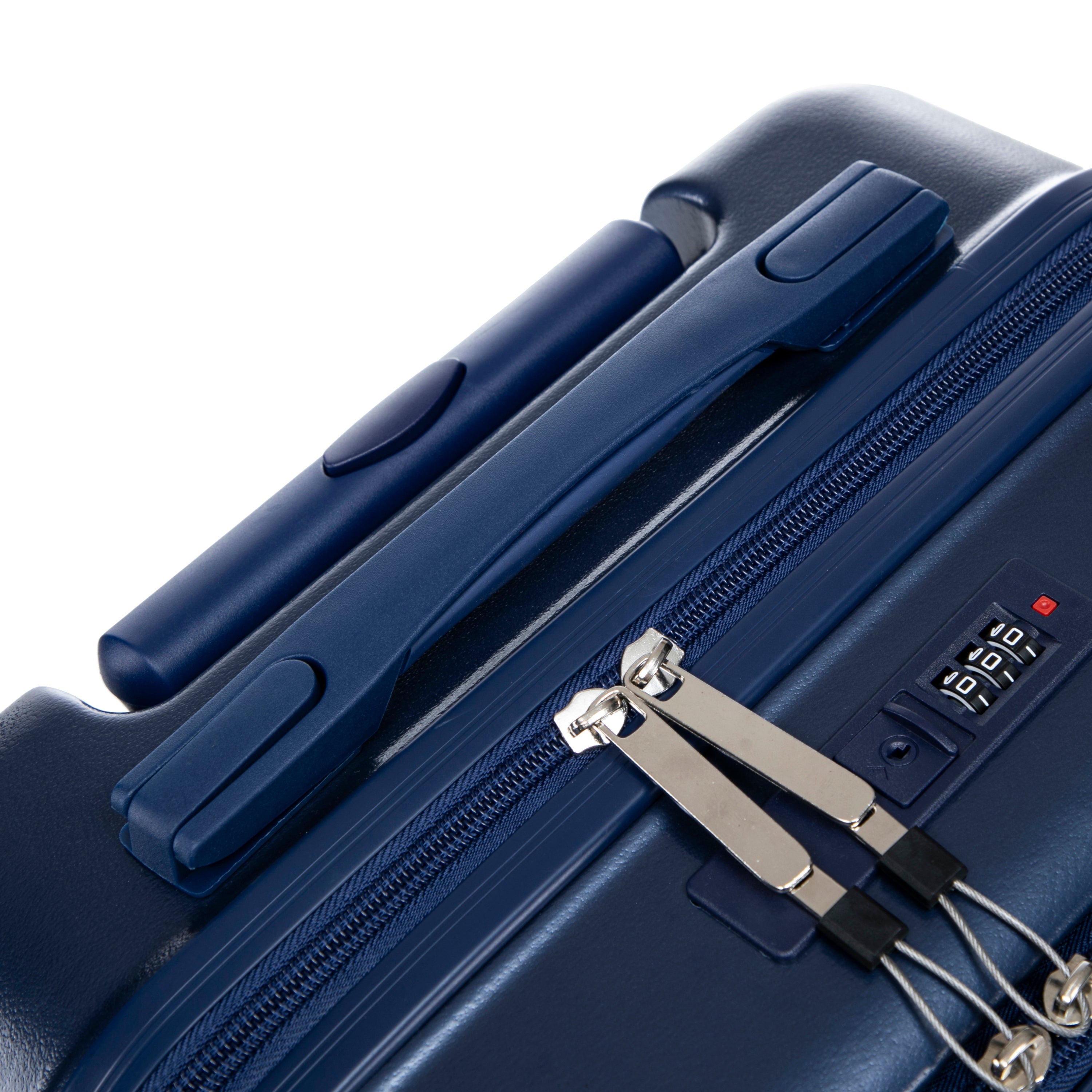 ABS Spinner Luggage Set with Combination Lock - Navy
