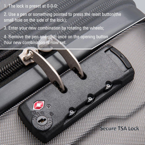 2-Piece Expandable Spinner Luggage Set with TSA Lock
