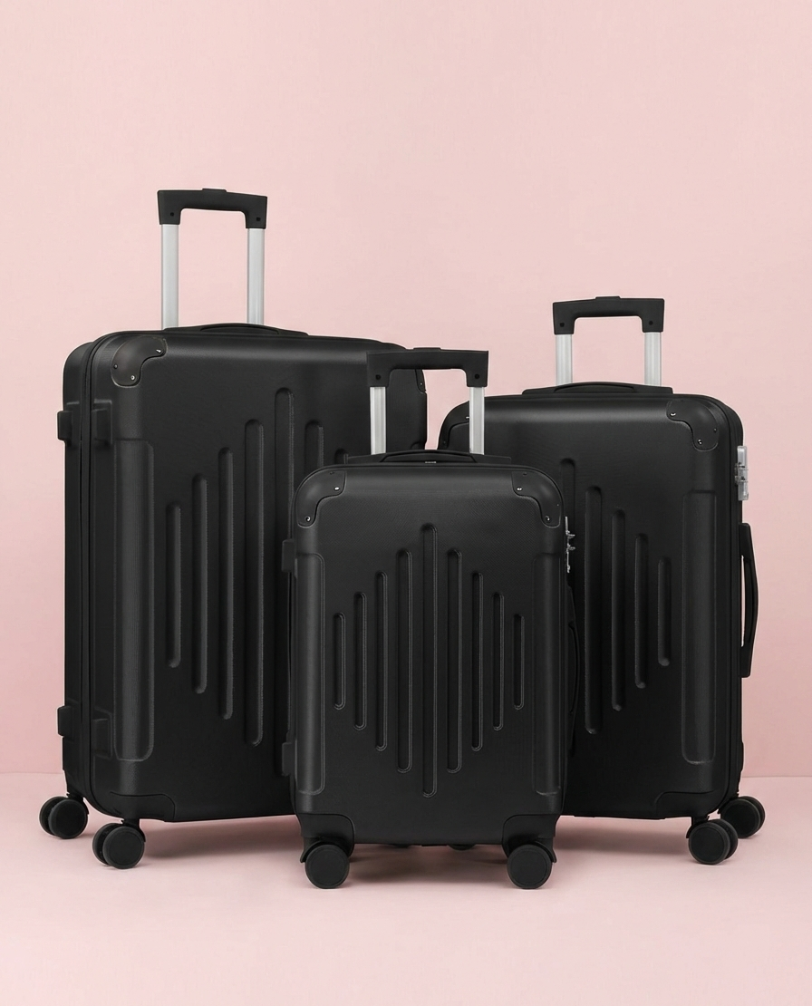 3-Piece Hardshell Spinner Luggage Set with TSA Lock