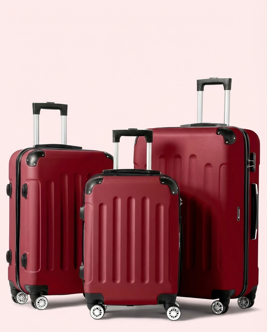 3-Piece Hardshell Spinner Luggage Set with TSA Lock