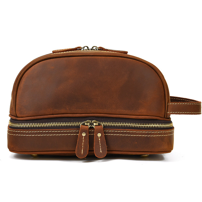 Full Grain Leather Handmade Wash Bag – 8814