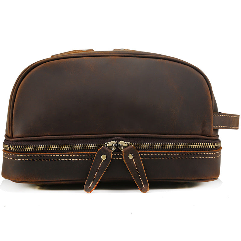 Full Grain Leather Handmade Wash Bag – 8814