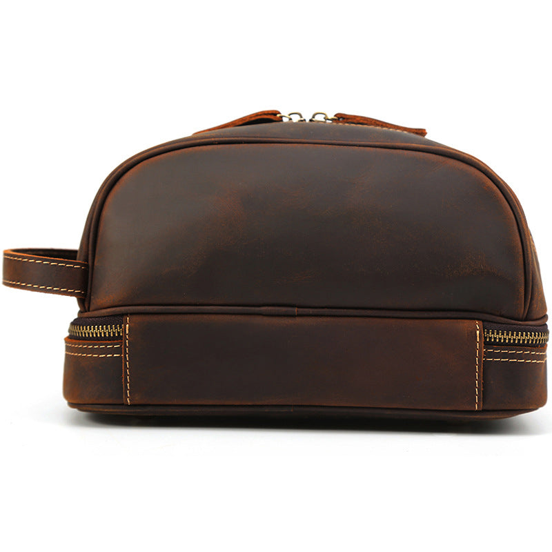 Full Grain Leather Handmade Wash Bag – 8814