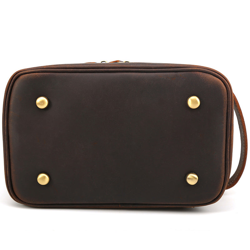 Full Grain Leather Handmade Wash Bag – 8814