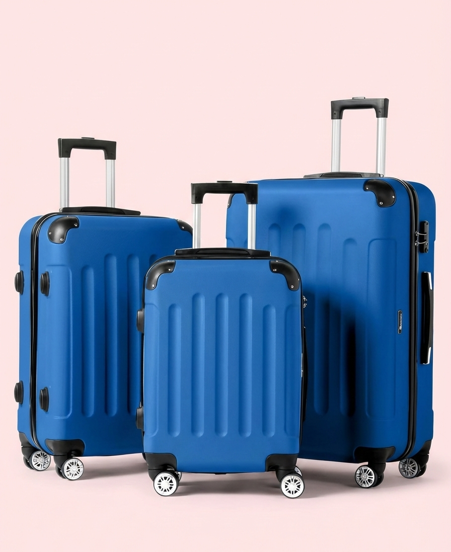 3-Piece Hardshell Spinner Luggage Set with TSA Lock