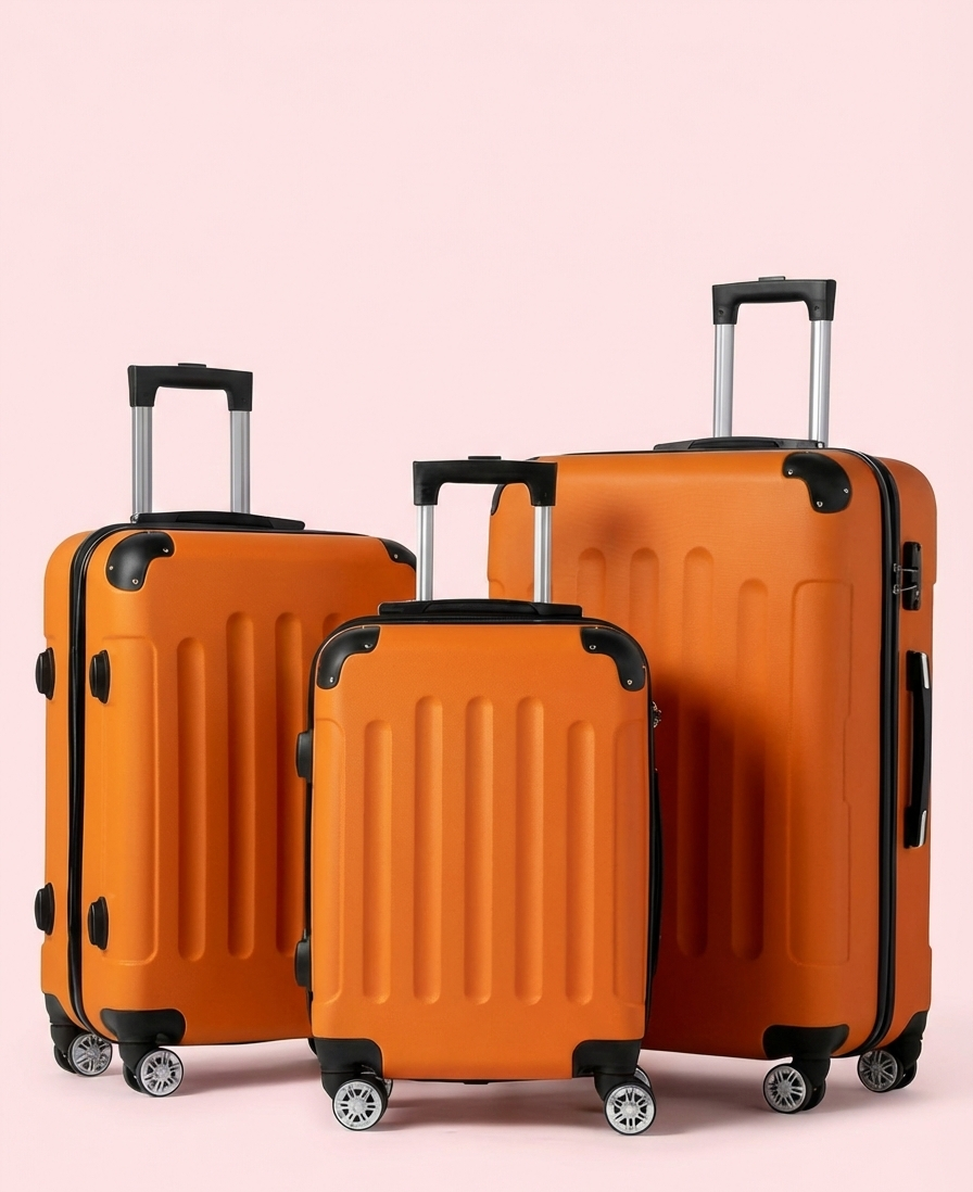 3-Piece Hardshell Spinner Luggage Set with TSA Lock