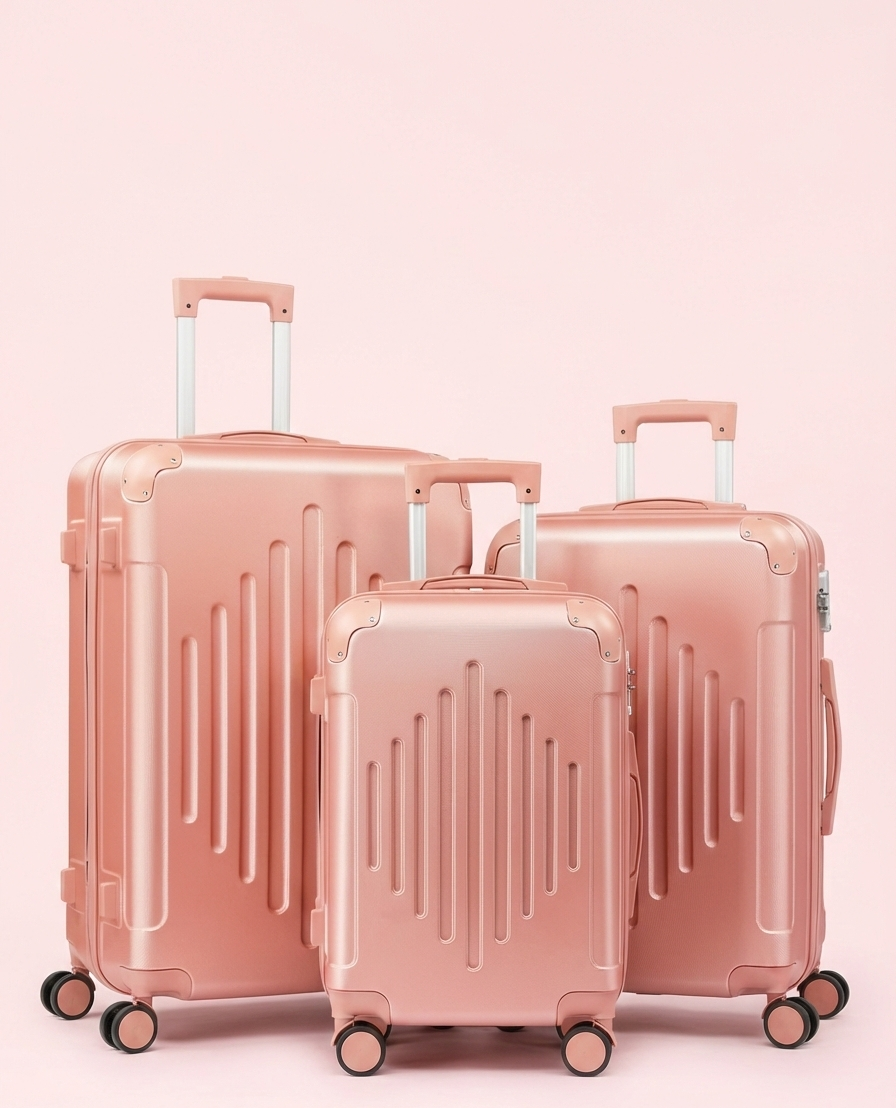 3-Piece Hardshell Spinner Luggage Set with TSA Lock