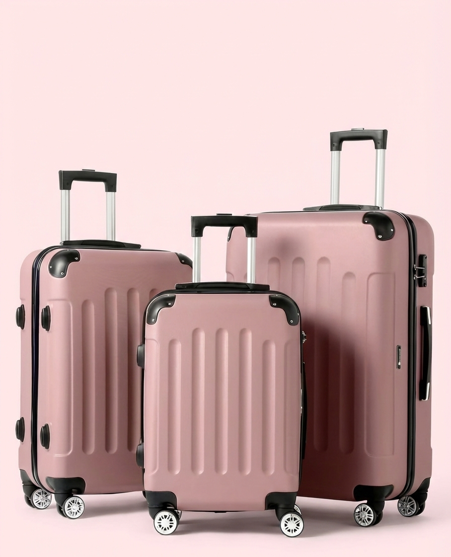 3-Piece Hardshell Spinner Luggage Set with TSA Lock