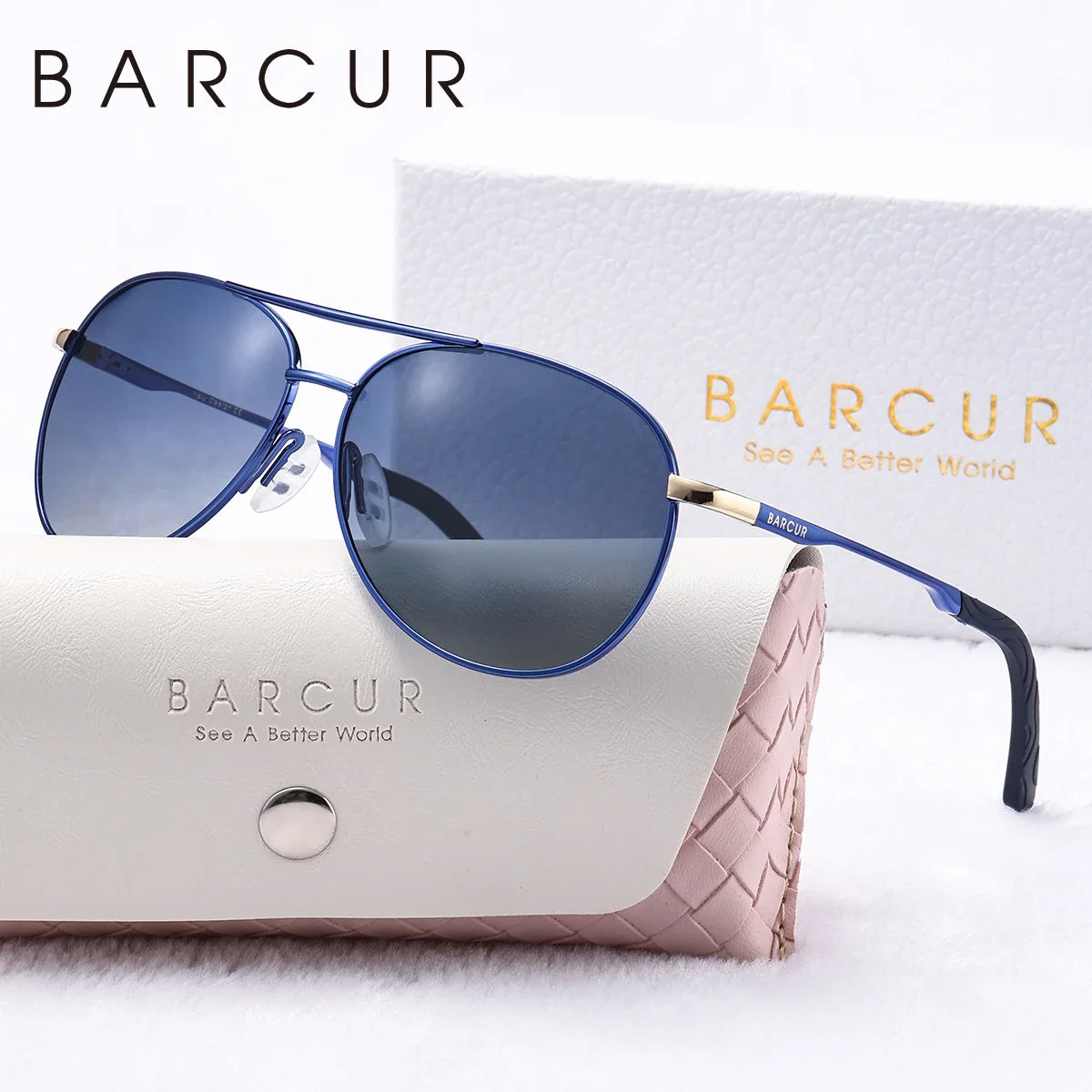 BARCUR Women's Pink Polarized Sunglasses – UV400