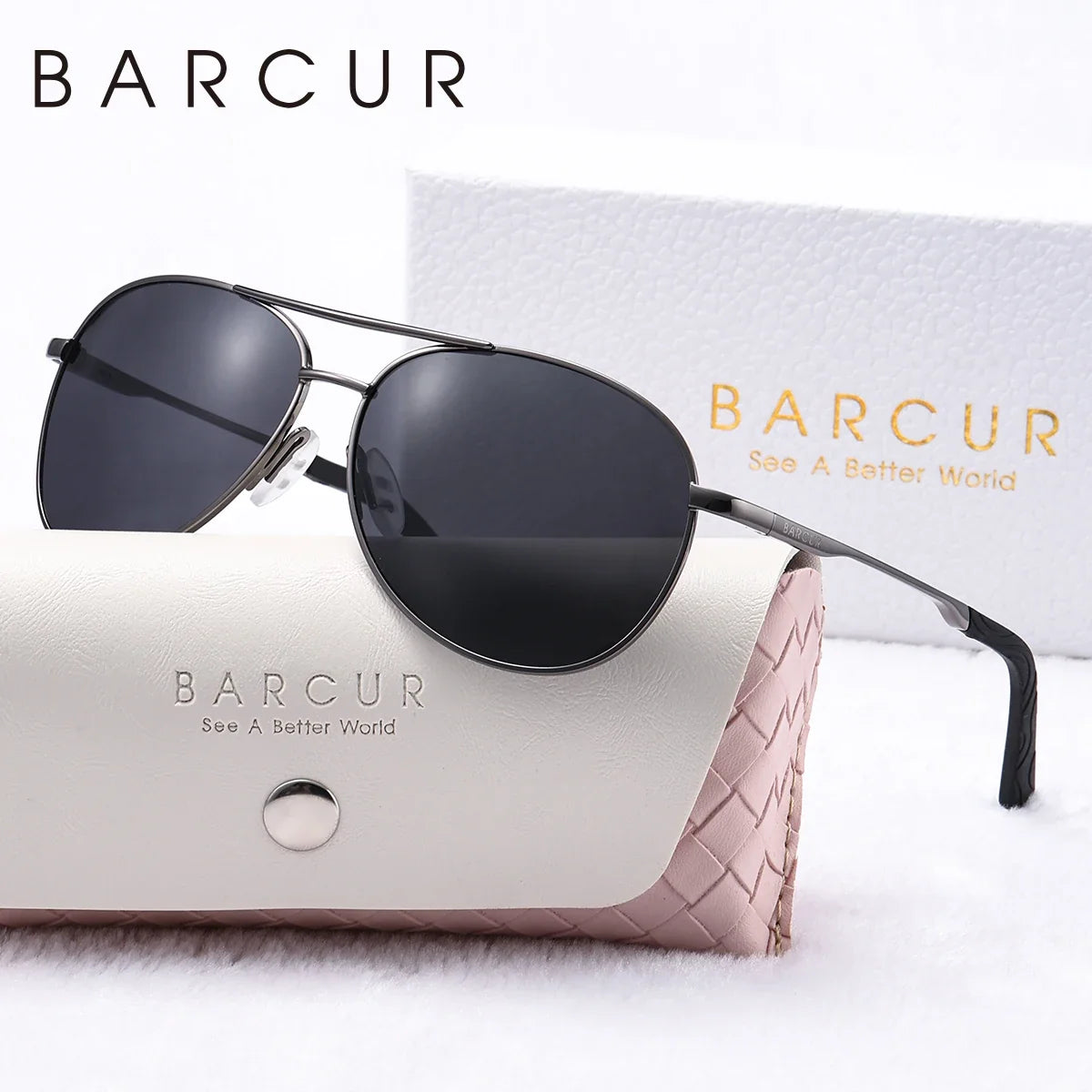 BARCUR Women's Pink Polarized Sunglasses – UV400