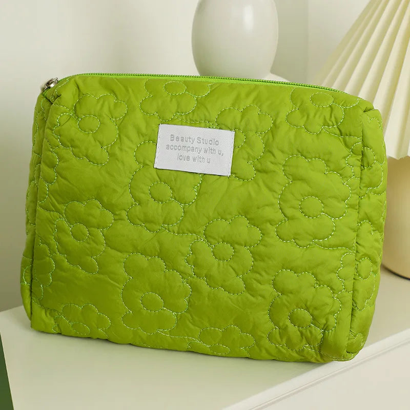 Embroidered Large-Capacity Waterproof Travel Makeup Pouch