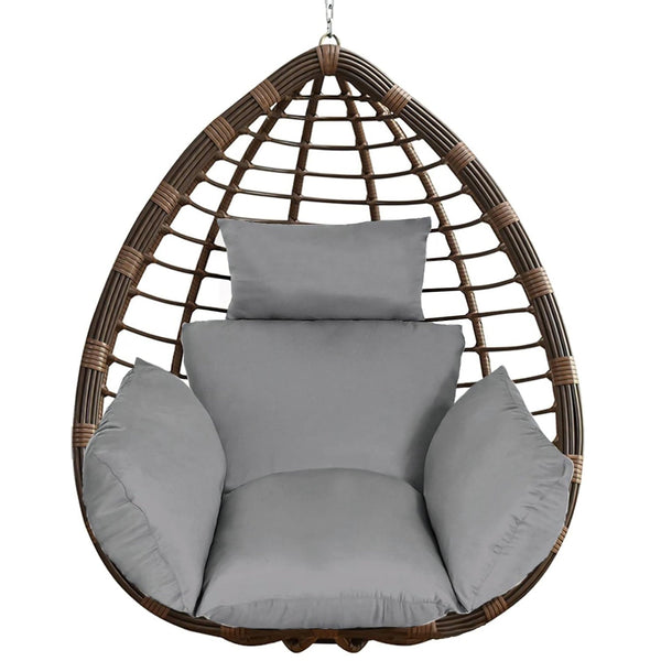 Thick Soft Egg Chair Cushion with Headrest