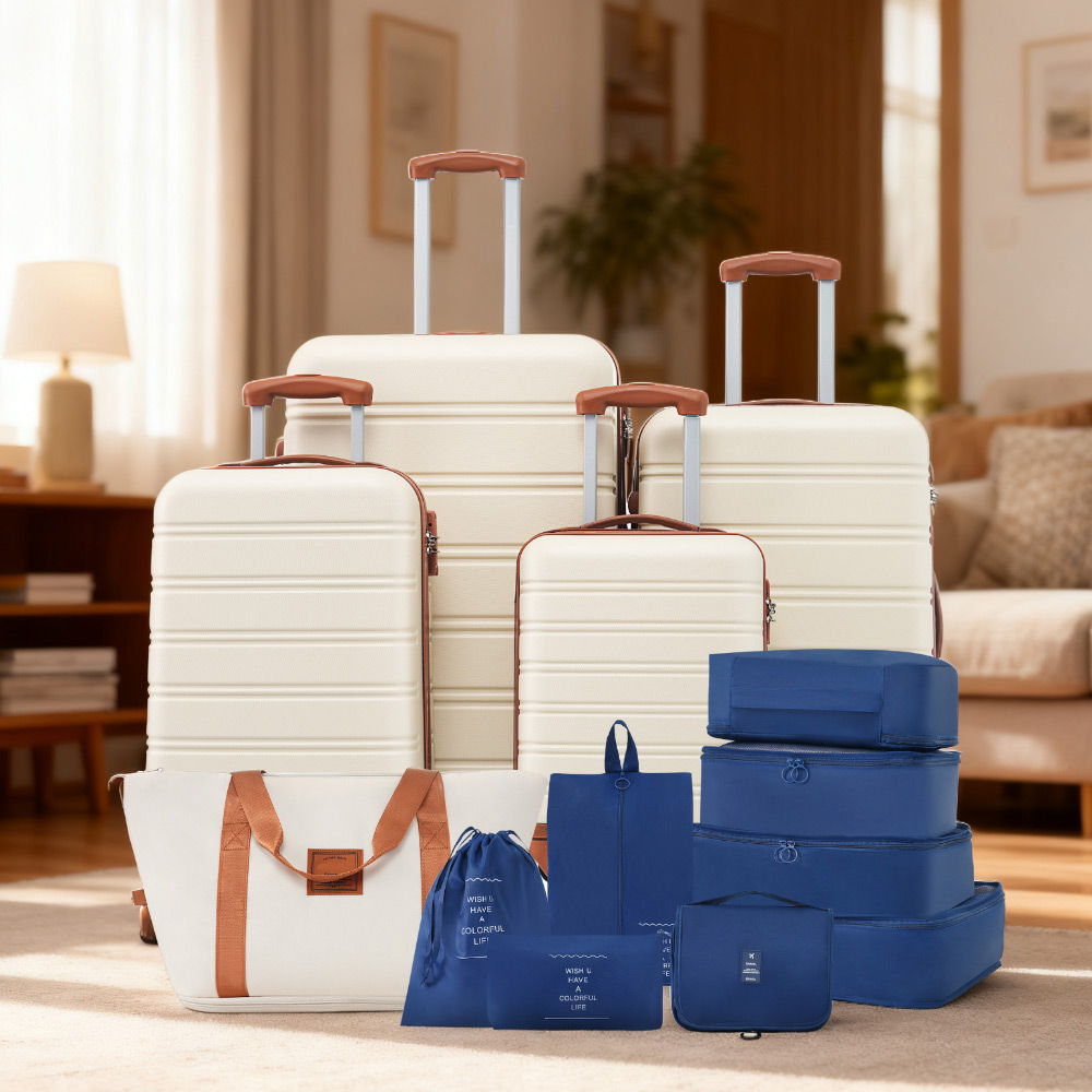4-Piece Hardshell Luggage Set with Bag & TSA Lock