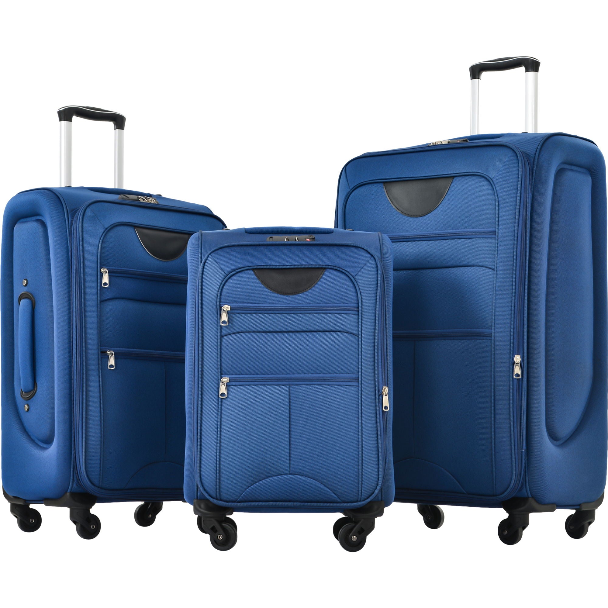 3-Piece Lightweight Expandable Softside Spinner Luggage Set