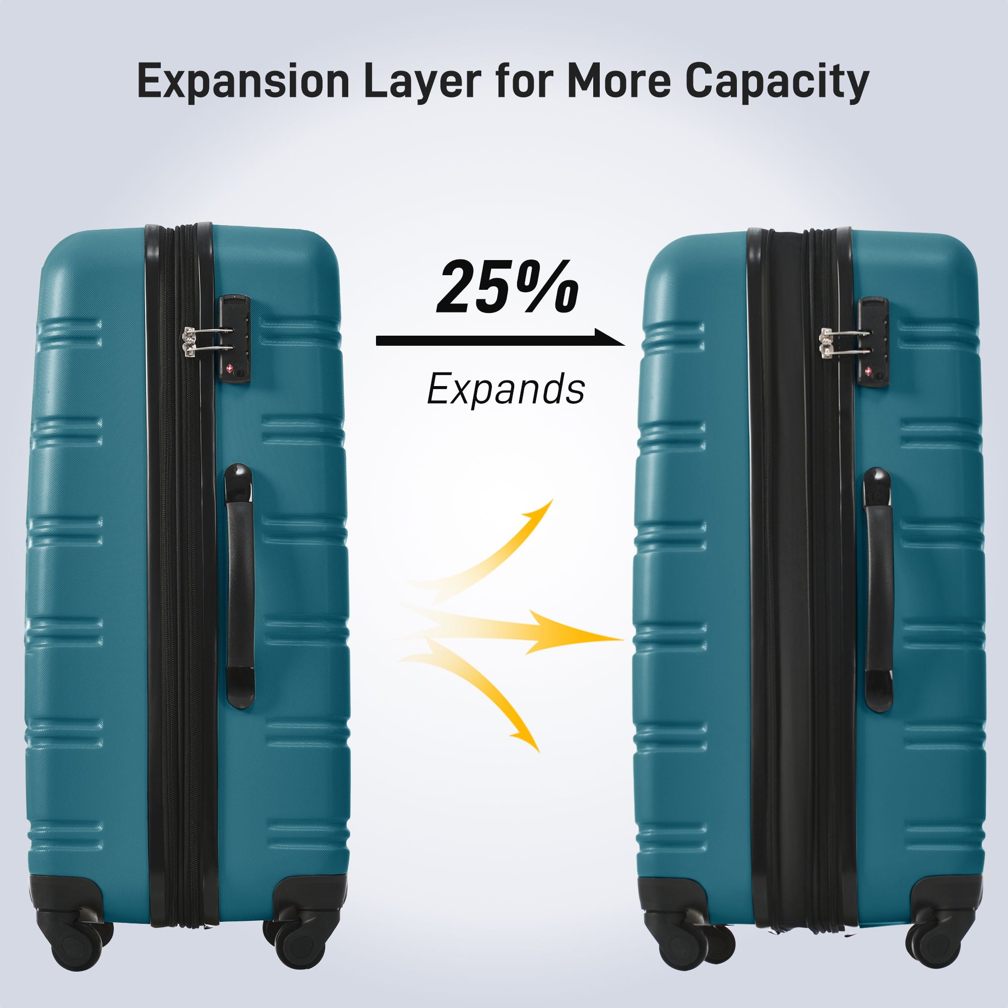 4-Piece Hardshell Luggage Set with Bag & TSA Lock