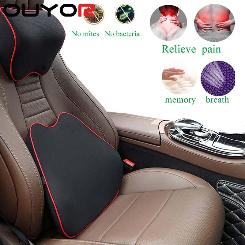 Memory Foam Car Seat Headrest & Neck Support Pillow