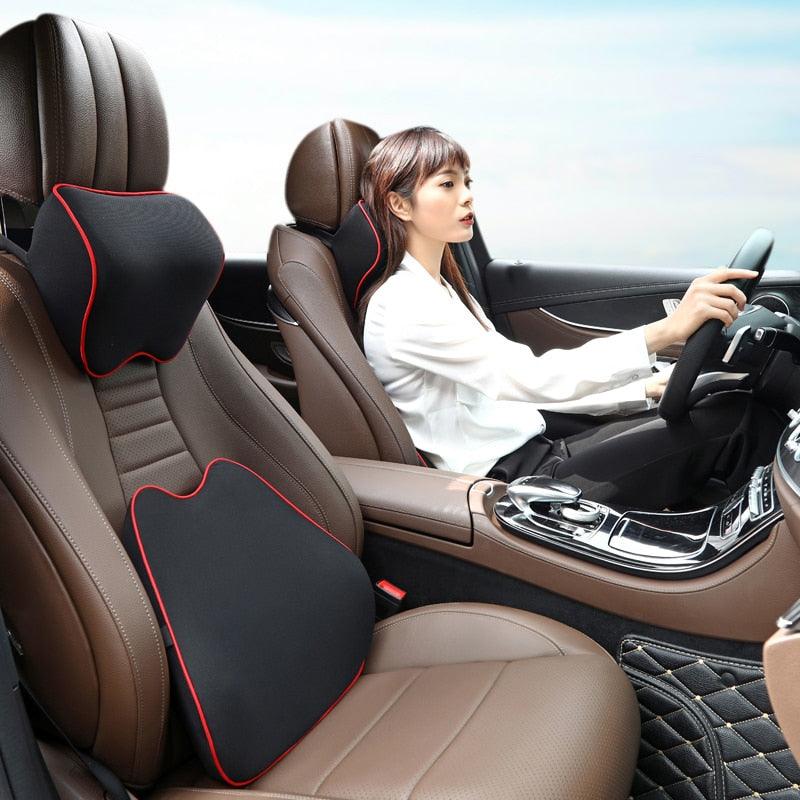 Memory Foam Car Seat Headrest & Neck Support Pillow