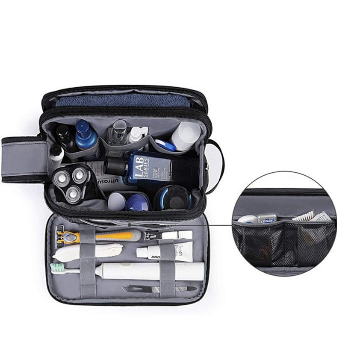 Unisex Waterproof Toiletry Bag with Compartments