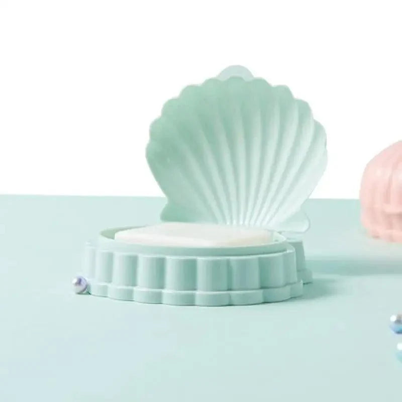 Portable Seashell Soap Box with Drainer