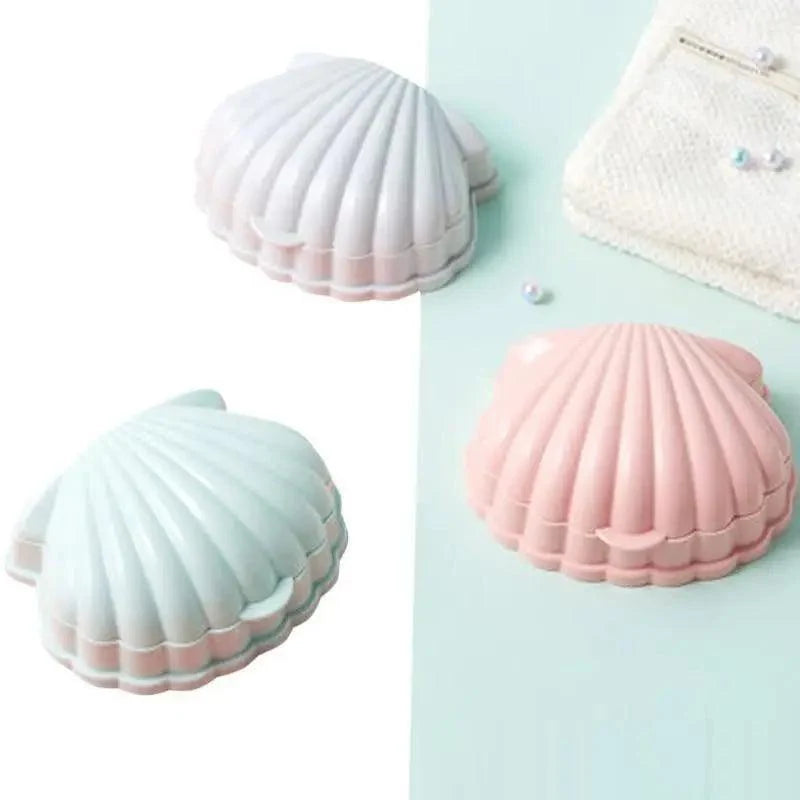 Portable Seashell Soap Box with Drainer