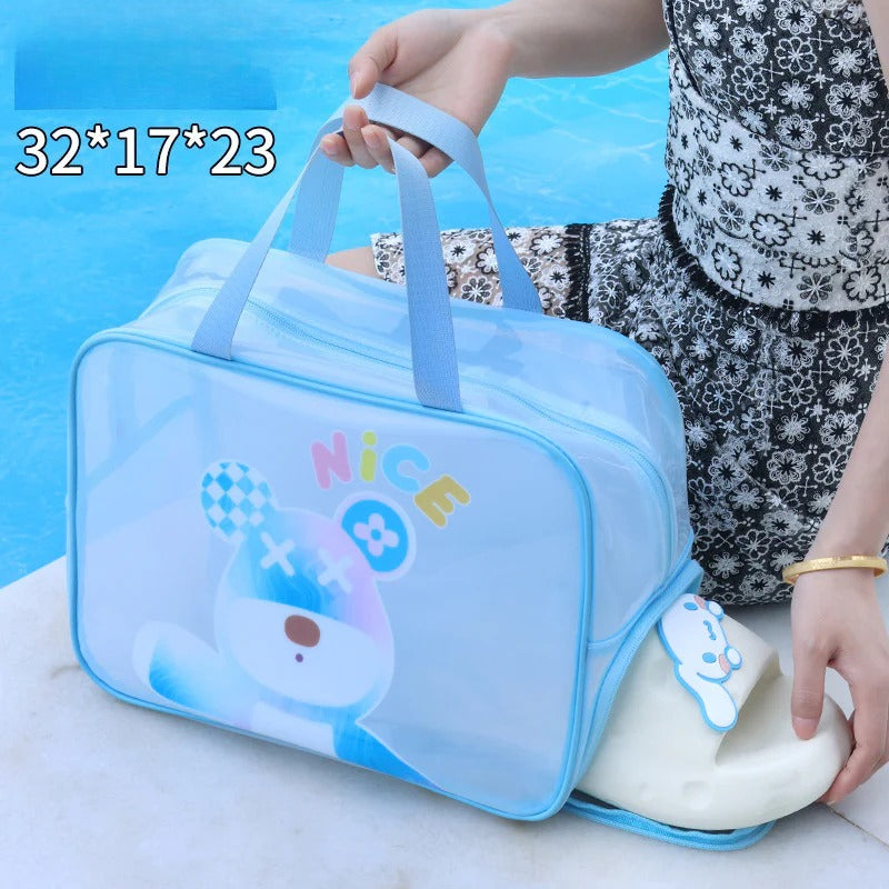 Dry & Wet Separation PVC Transparent Beach Bag