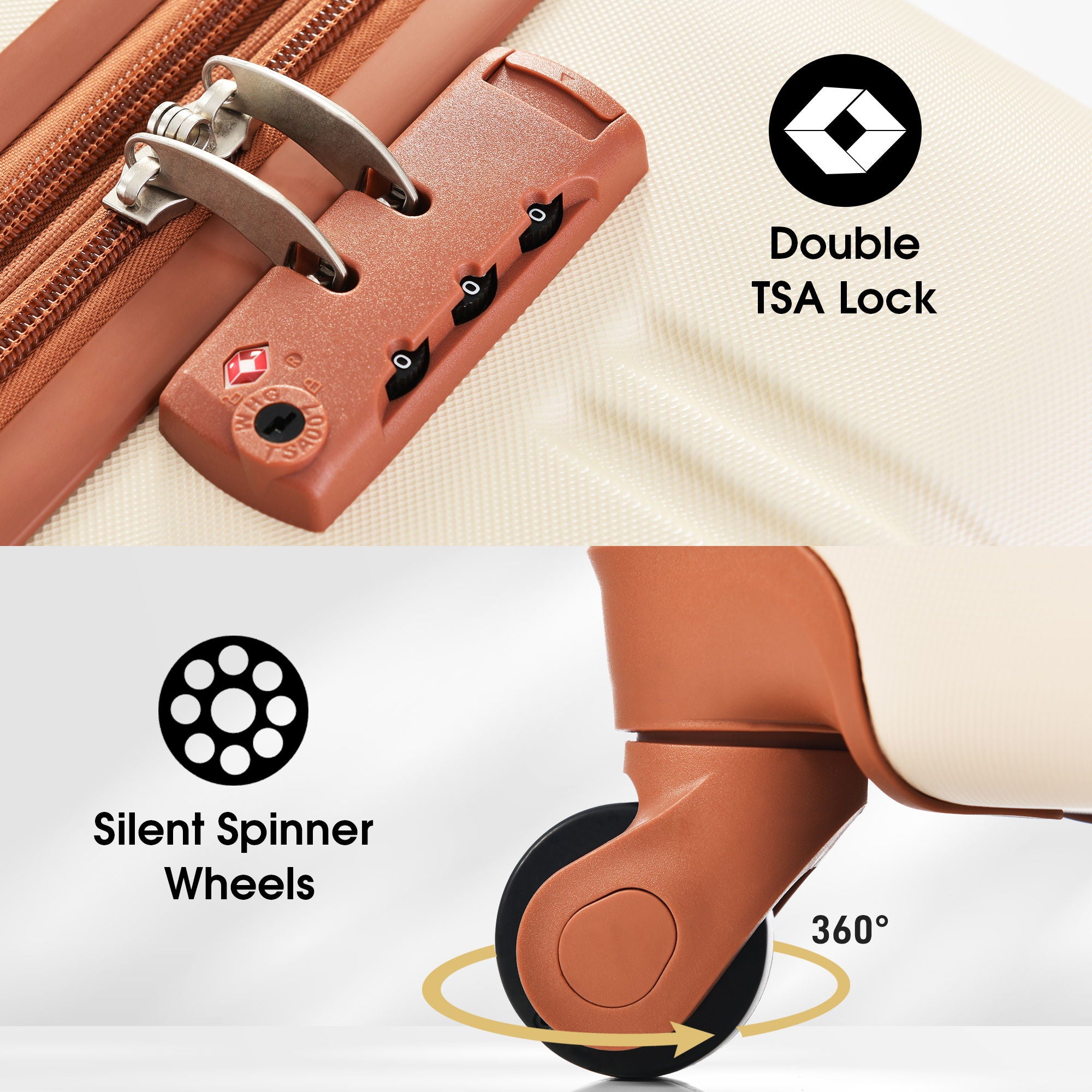 4-Piece Hardshell Luggage Set with Bag & TSA Lock