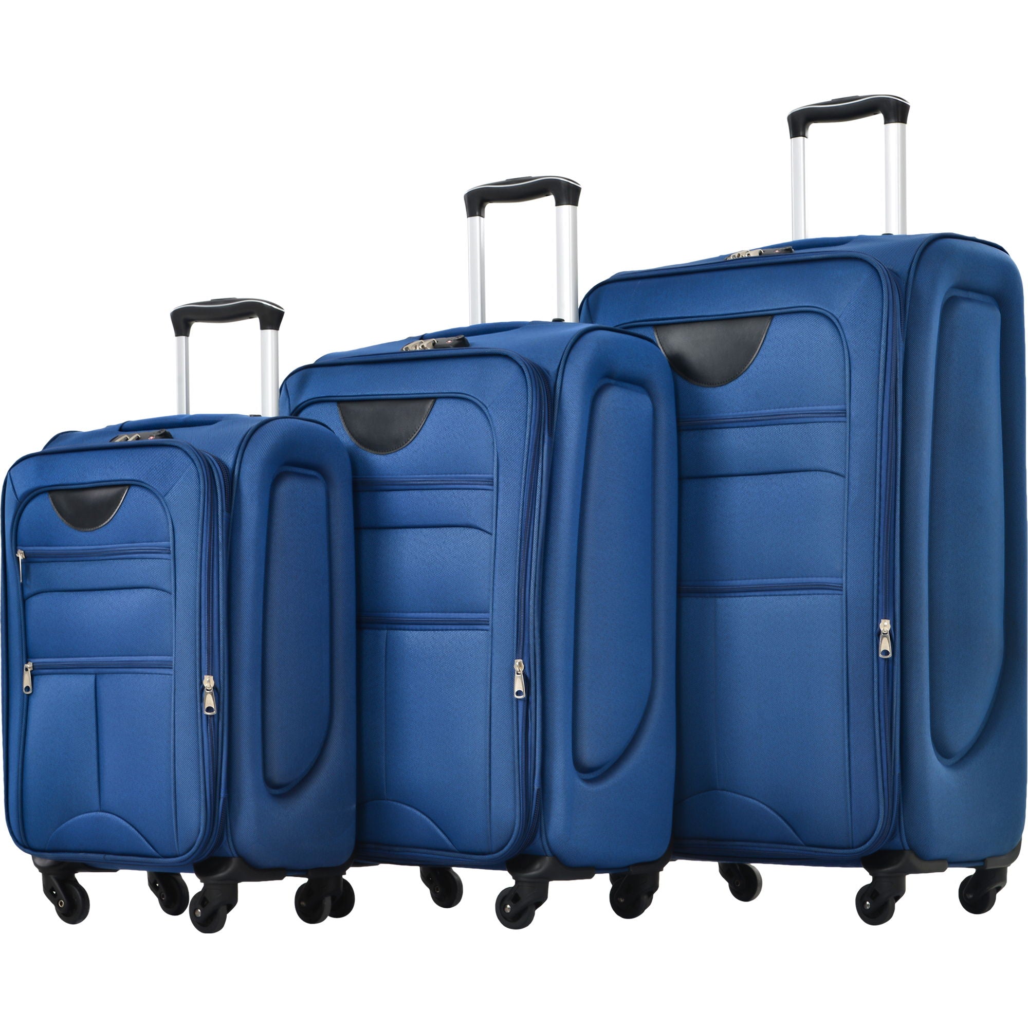 3-Piece Lightweight Expandable Softside Spinner Luggage Set