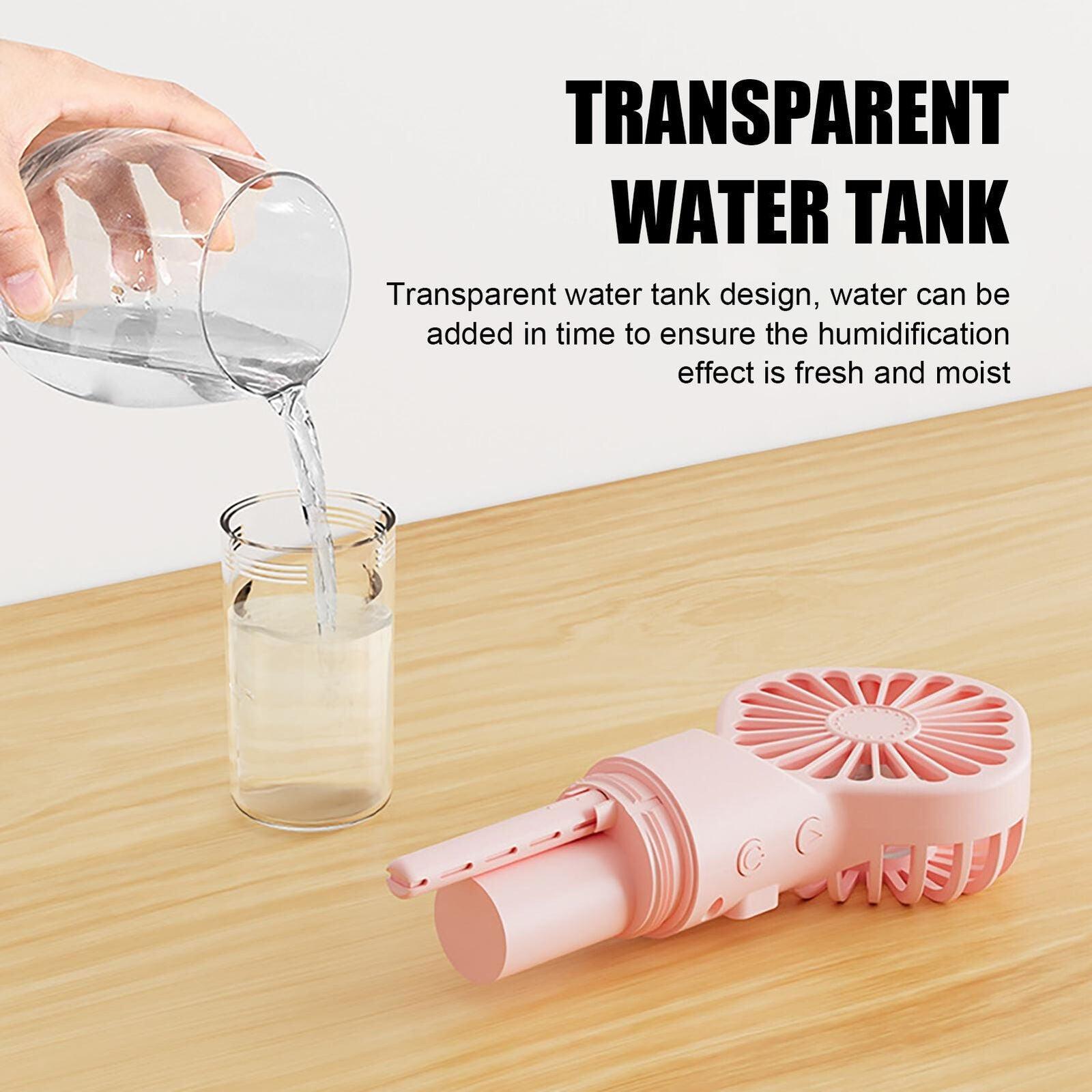 USB Rechargeable Portable Misting Handheld Fan