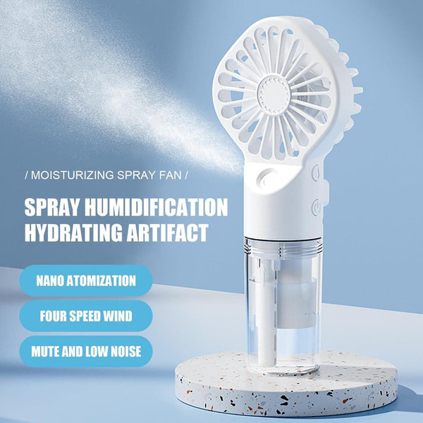 USB Rechargeable Portable Misting Handheld Fan
