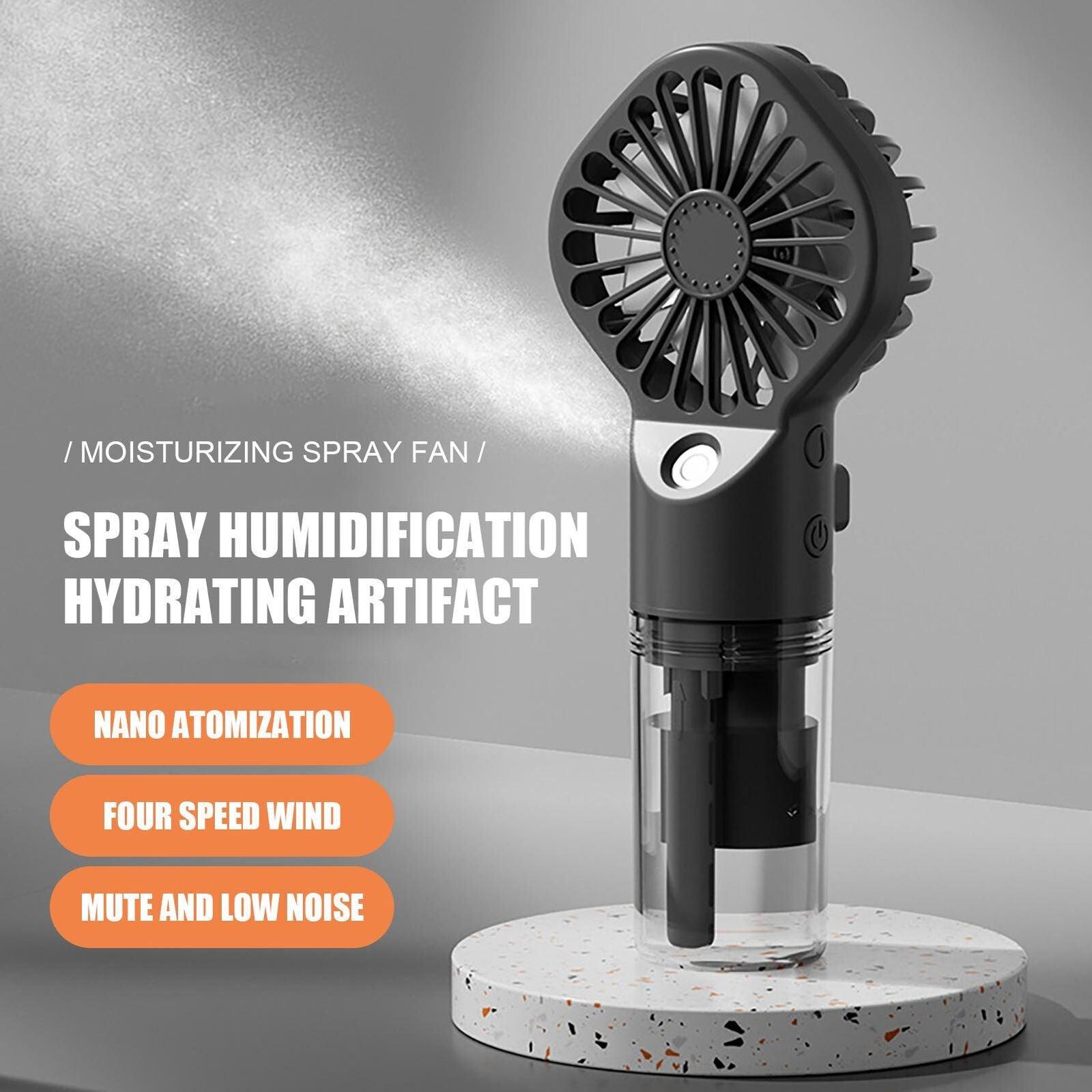 USB Rechargeable Portable Misting Handheld Fan