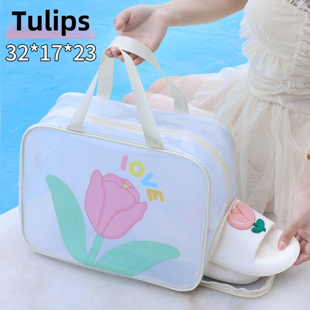 Dry & Wet Separation PVC Transparent Beach Bag
