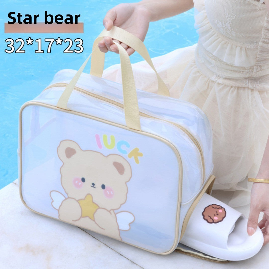 Dry & Wet Separation PVC Transparent Beach Bag