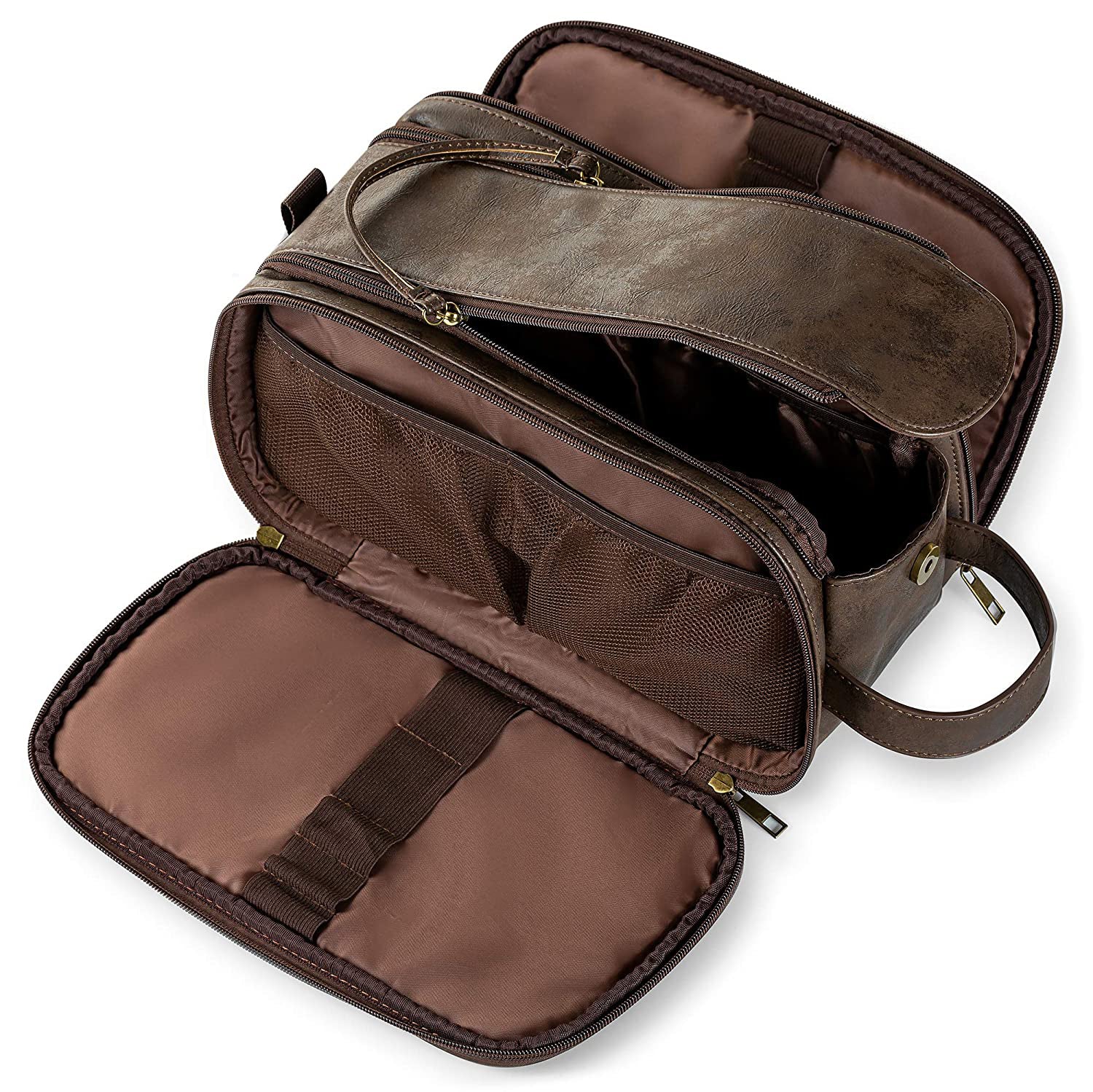 Vegan Leather Groomsmen Toiletry Dopp Kit