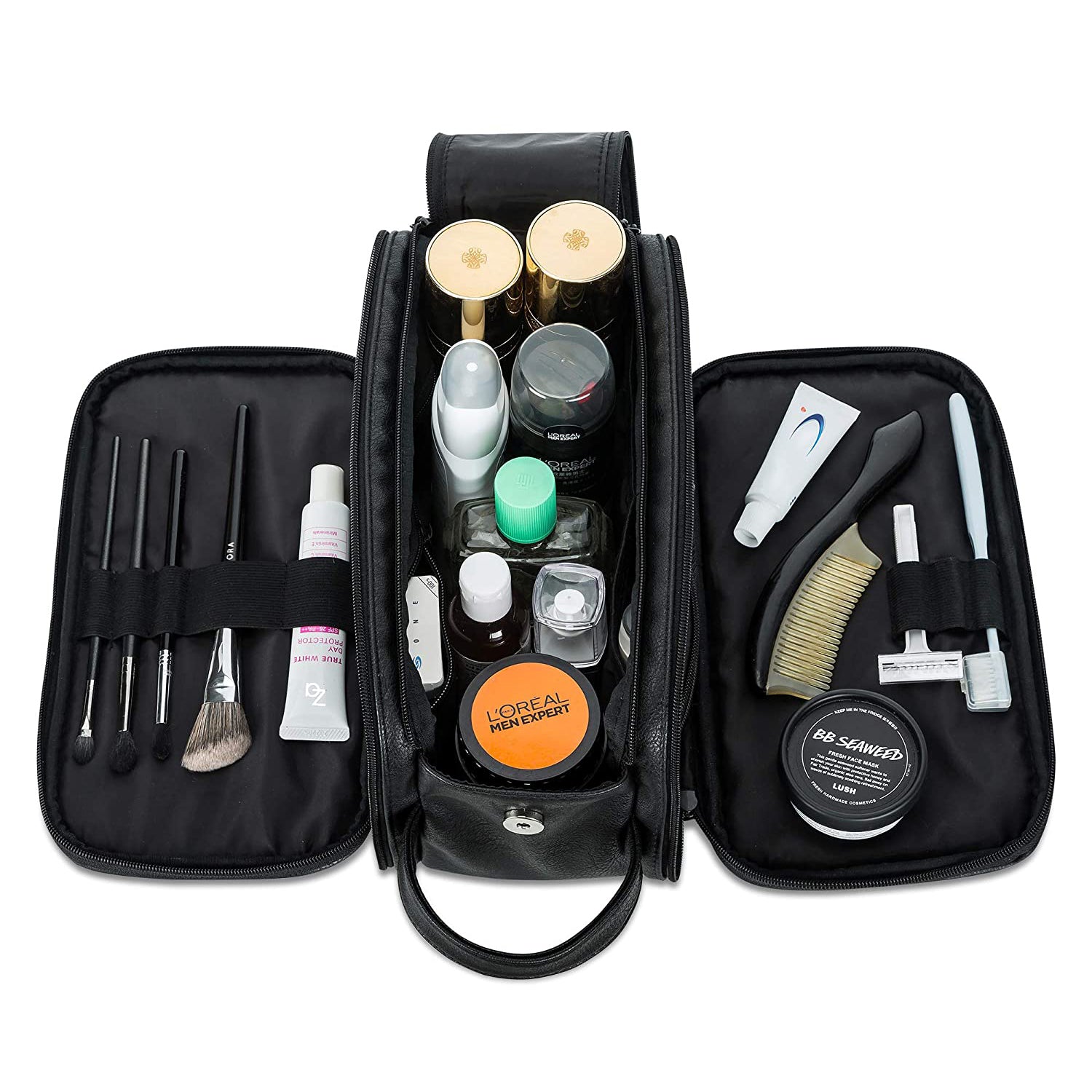 Vegan Leather Groomsmen Toiletry Dopp Kit